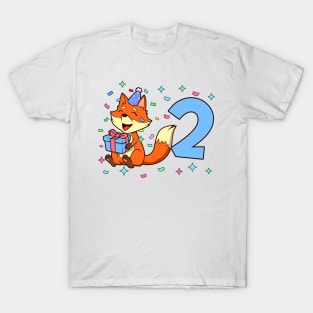 I am 2 with fox - boy birthday 2 years old T-Shirt